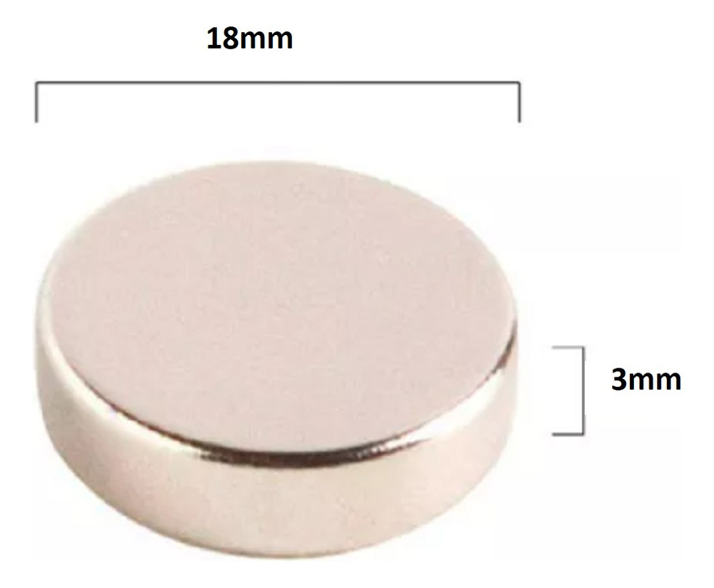 Iman Neodimio Potente 18 X 3 Mm Disco X 50 Unidades - Imagen 3