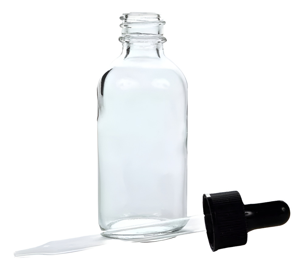 10 Frascos Gotero Vidrio Transparente Pipeta 50ml - Imagen 3