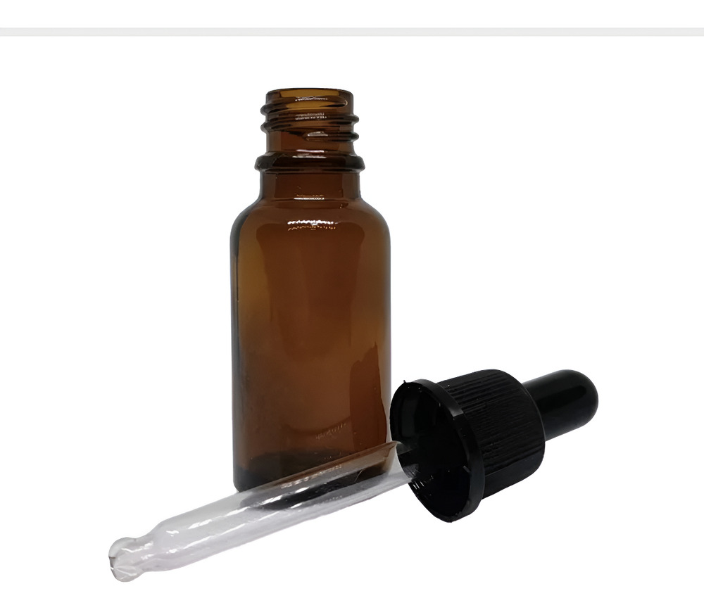 10 Frascos Gotero Vidrio Ambar Pipeta 20ml