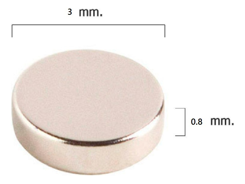Iman Neodimio Potente 3 X 0.8 Mm Disco X 500 Unidades - Imagen 3