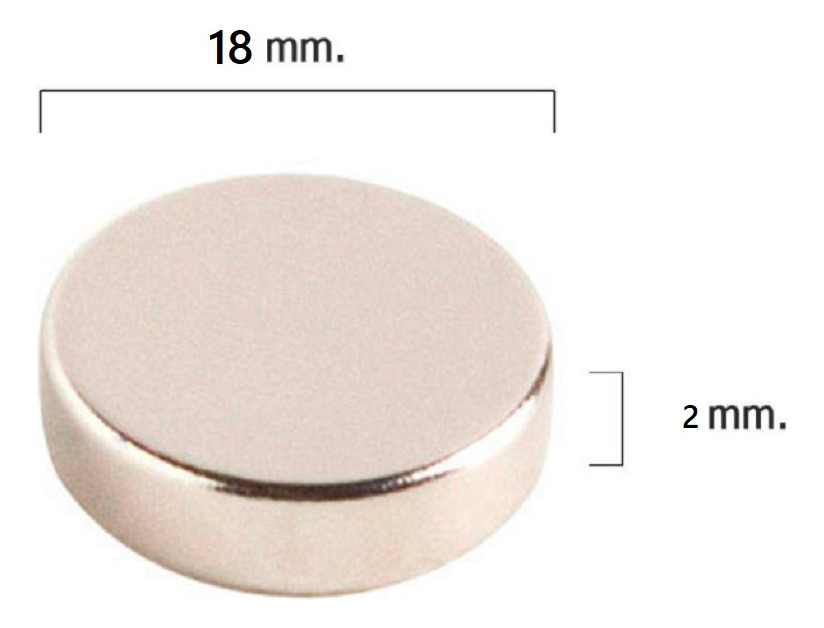 Iman Neodimio Potente 18 X 2 Mm Disco X 10 Unidades - Imagen 3