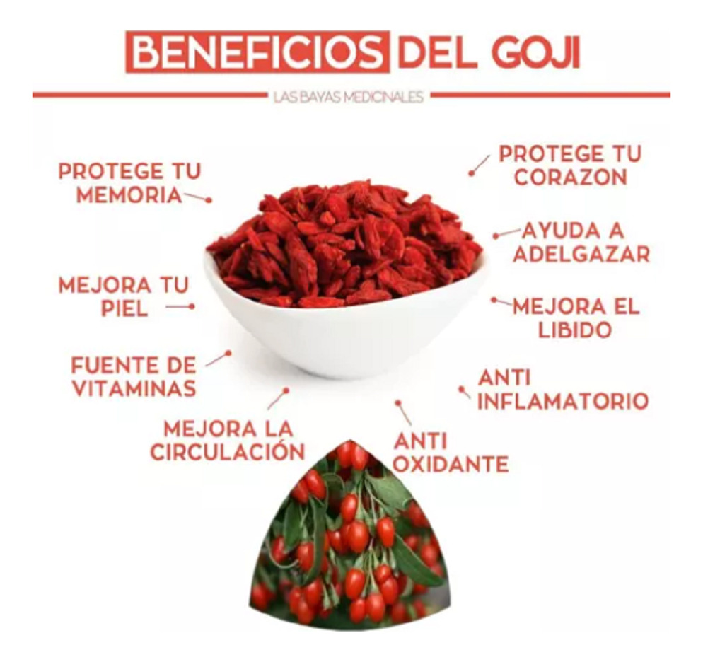 Bayas De Goji Berries Deshidratadas 250g Frutos Secos - Imagen 7