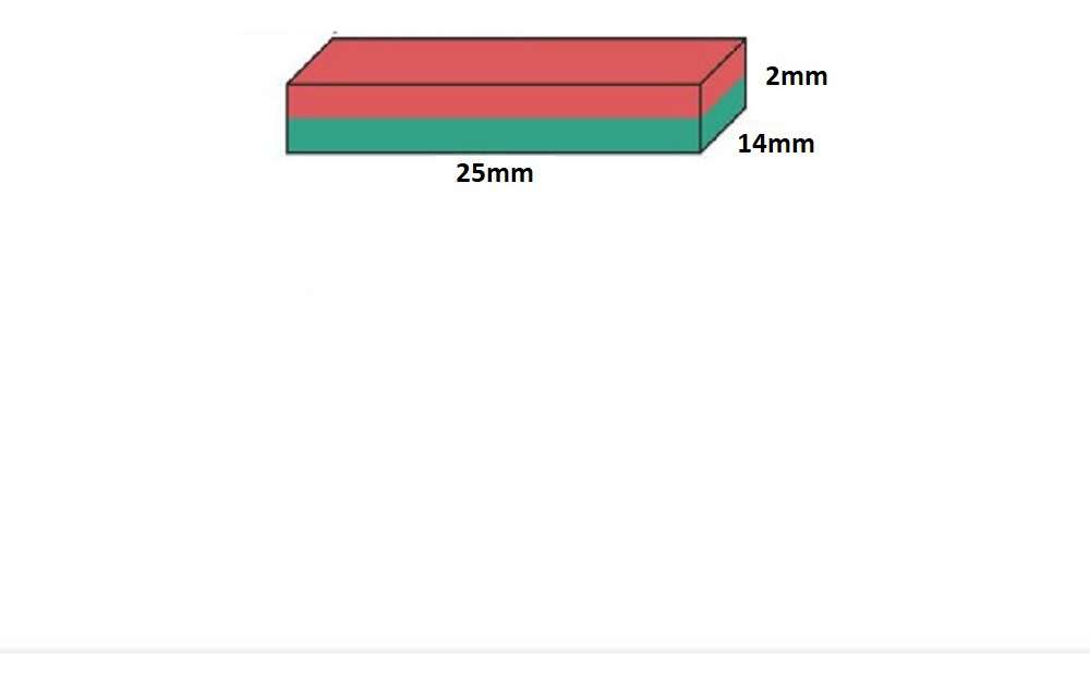 Trío De Imanes N52 Neodimio Bloque 25mm X 14mm X 2mm - Imagen 5