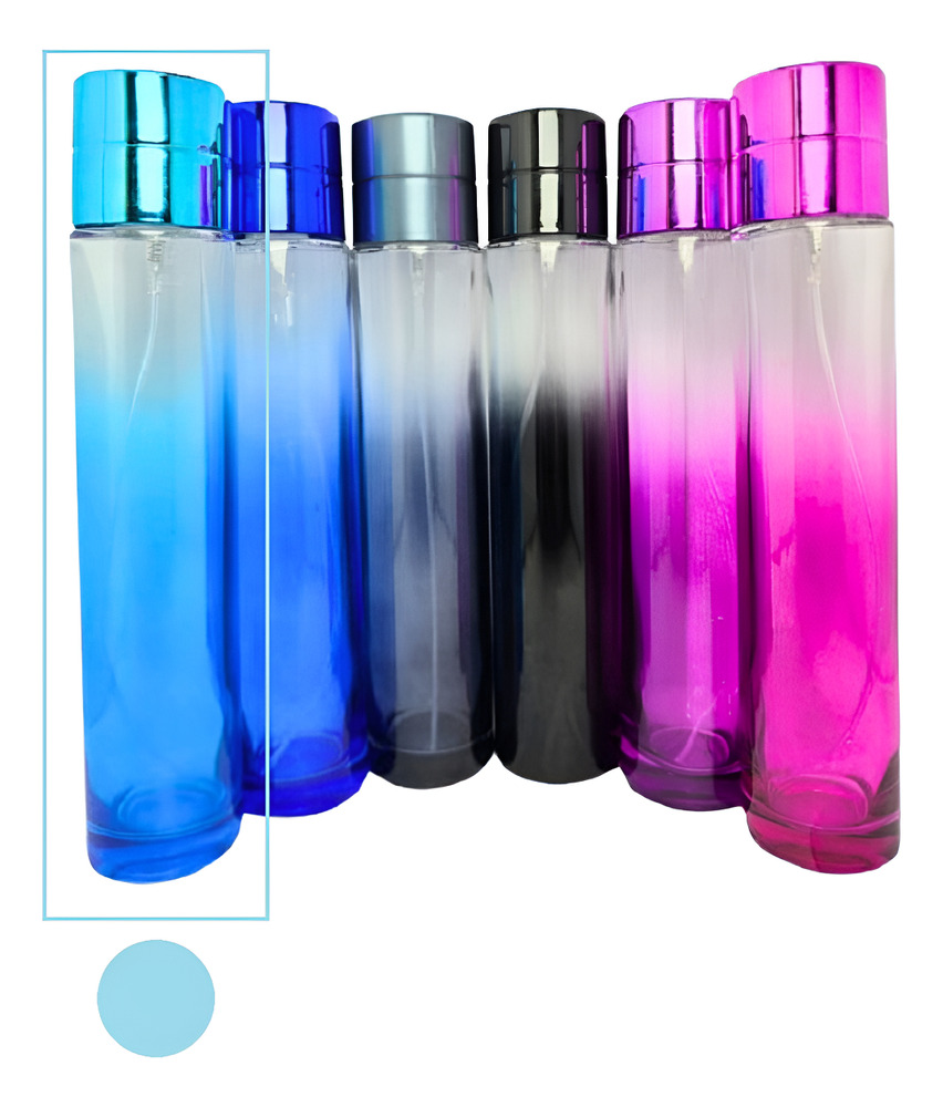 6 Envases Perfume Cilindro Lujo Color X 100 Ml - Imagen 8