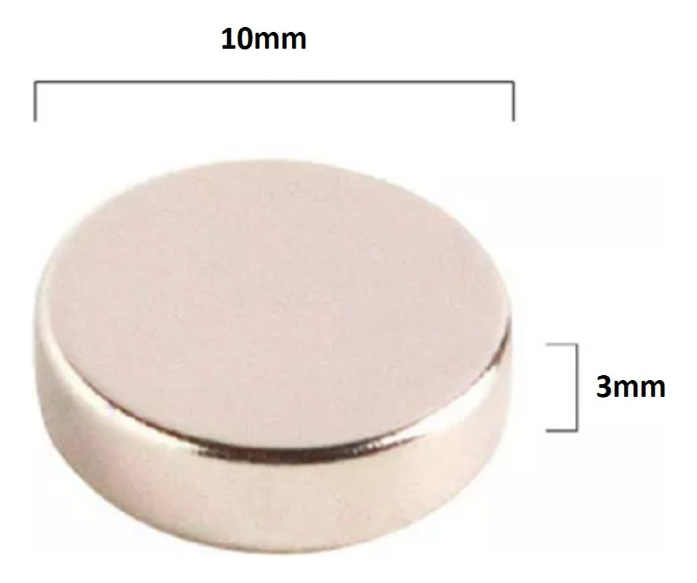 Iman Neodimio Potente 10 X 3 Mm Disco X 10 Unidades - Imagen 3