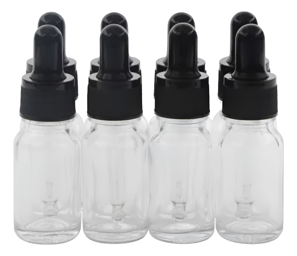 10 Frascos Gotero Vidrio Transparente Pipeta 5ml - Imagen 3