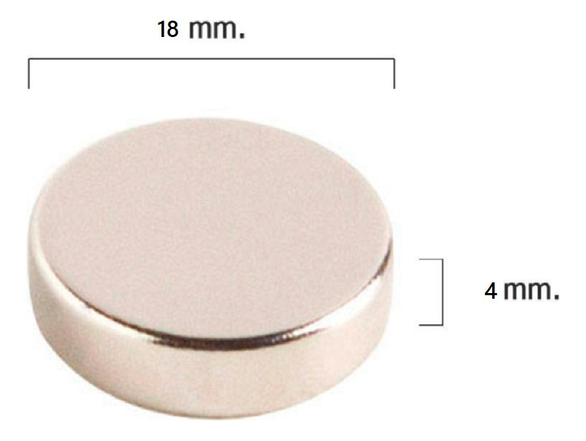 Iman Neodimio Potente 18 X 4 Mm Disco X 5 Unidades - Imagen 3