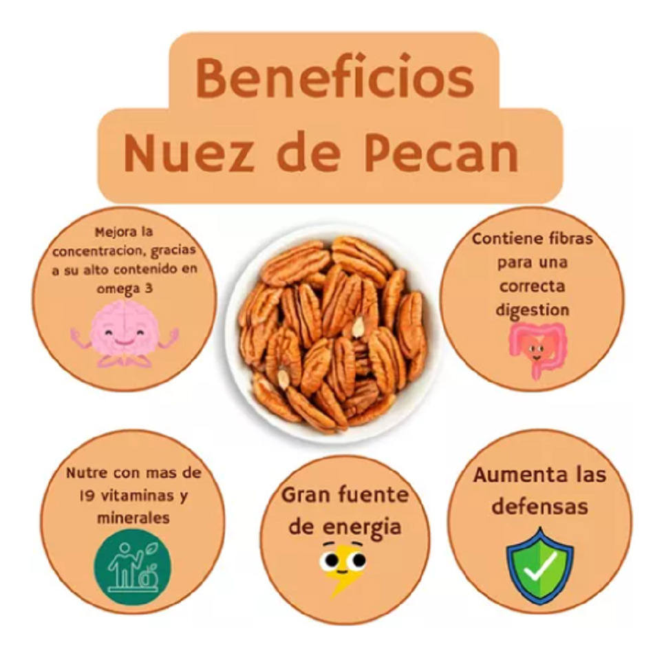 Nuez Pecan Pecanas 500g Frutos Secos - Imagen 9