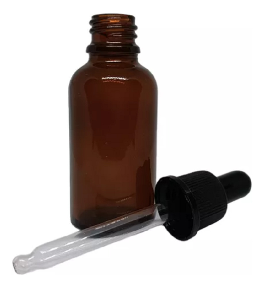 12 Frascos Vidrio Ambar 30ml Pipeta Dosificadora - Imagen 3