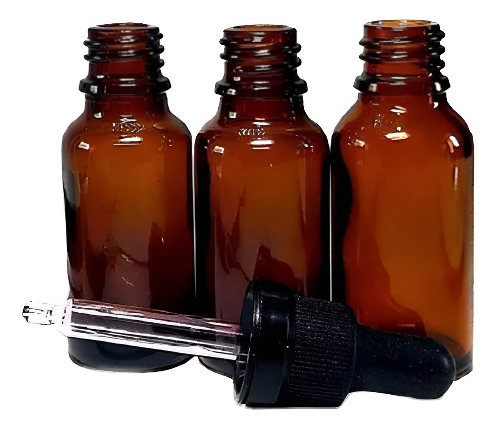 10 Frascos Gotero Vidrio Ambar Pipeta 20ml - Imagen 5