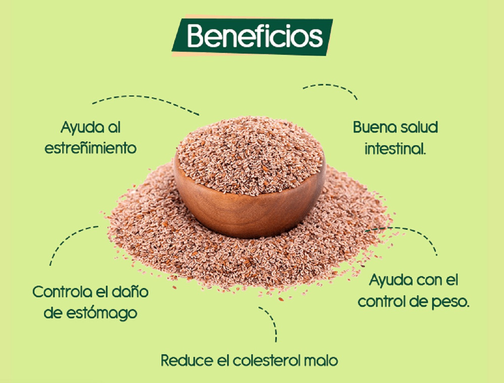 Psyllium Fibra En Polvo X 500g Natural - Imagen 6