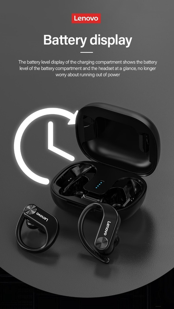 Audífonos Lenovo Lp7 Bluetooth Negro Livepods Negro - Imagen 9