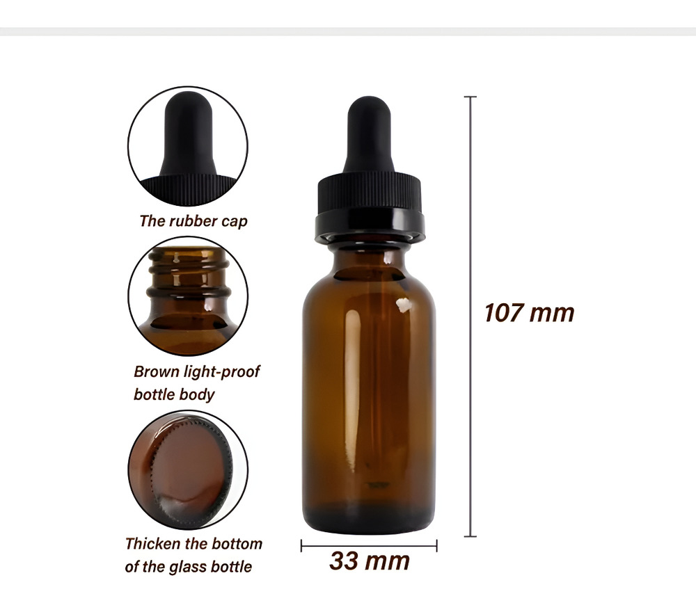 10 Frascos Gotero Vidrio Ambar Pipeta 30ml - Imagen 4