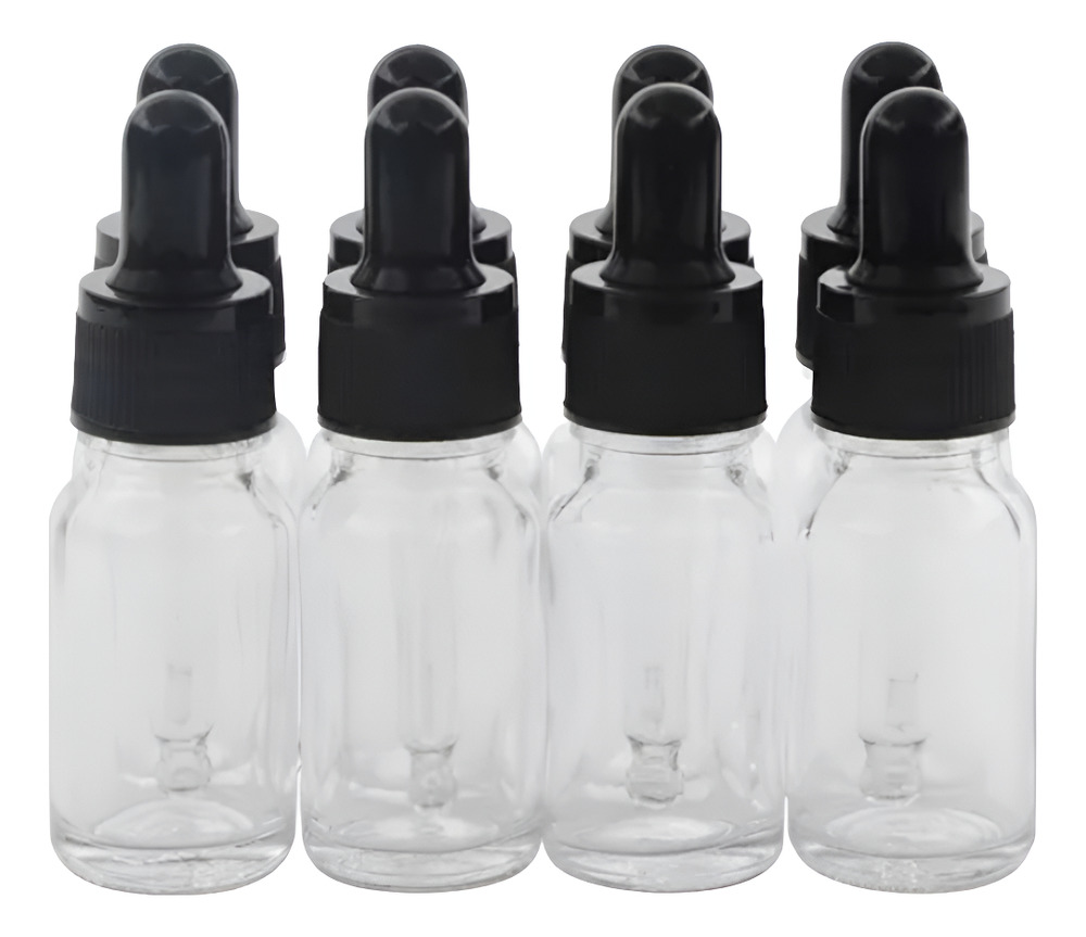 10 Frascos Gotero Vidrio Transparente Pipeta 5ml - Imagen 4