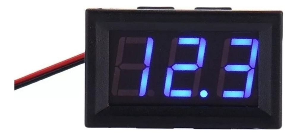 Mini Voltímetro 4.5-30vdc Led 3 Dígitos Azul Arduino
