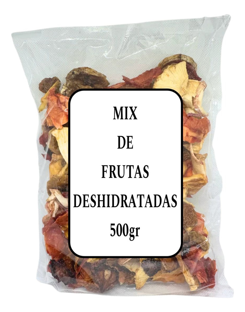 Mix Frutas Secas Bolsa X 500gr Banano,fresa,papaya,manzana - Imagen 3