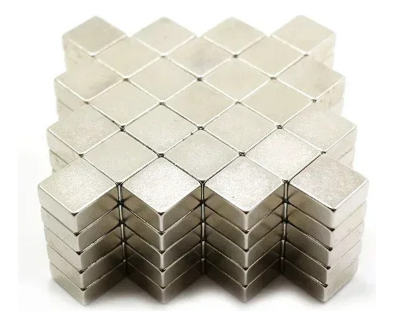 Set 50 Imanes Neodimio N45 Rectangular 10mmx10mmx1mm