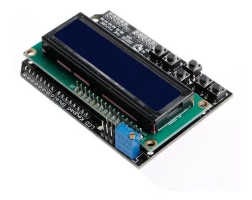 Lcd Teclado Shield Lcd 16x2 Pantalla Para Arduino Uno Mega - Imagen 3