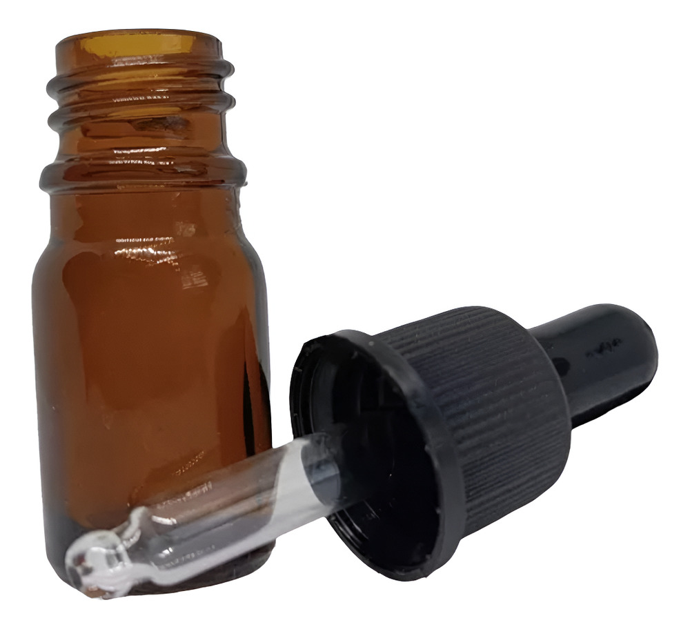 12 Frascos Gotero Vidrio Ambar Pipeta 5ml Ambar - Imagen 3