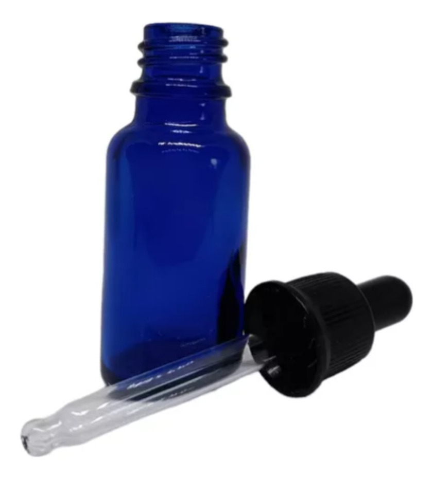 10 Frascos Gotero Vidrio Azul Pipeta 20ml - Imagen 5