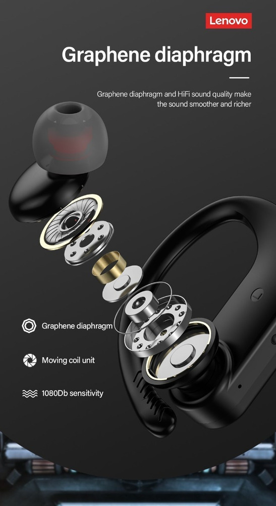 Auriculares Gamer Inalámbricos Lenovo Lp7 Negro - Imagen 11