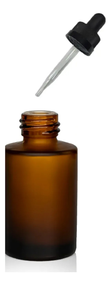 6 Frascos Gotero Vidrio Ambar Opaco Pipeta 30ml