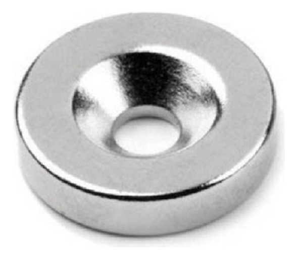Un Iman Neodimio N45 Arandela Potente 22mm X 6mm Inoxidable