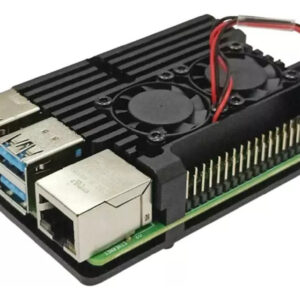 Carcaza De Aluminio Con Doble Vent Raspberry Pi 4 Modelo B