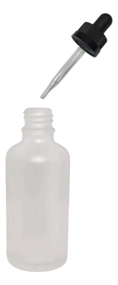 6 Frascos Gotero Vidrio Blanco Opaco Pipeta 50ml
