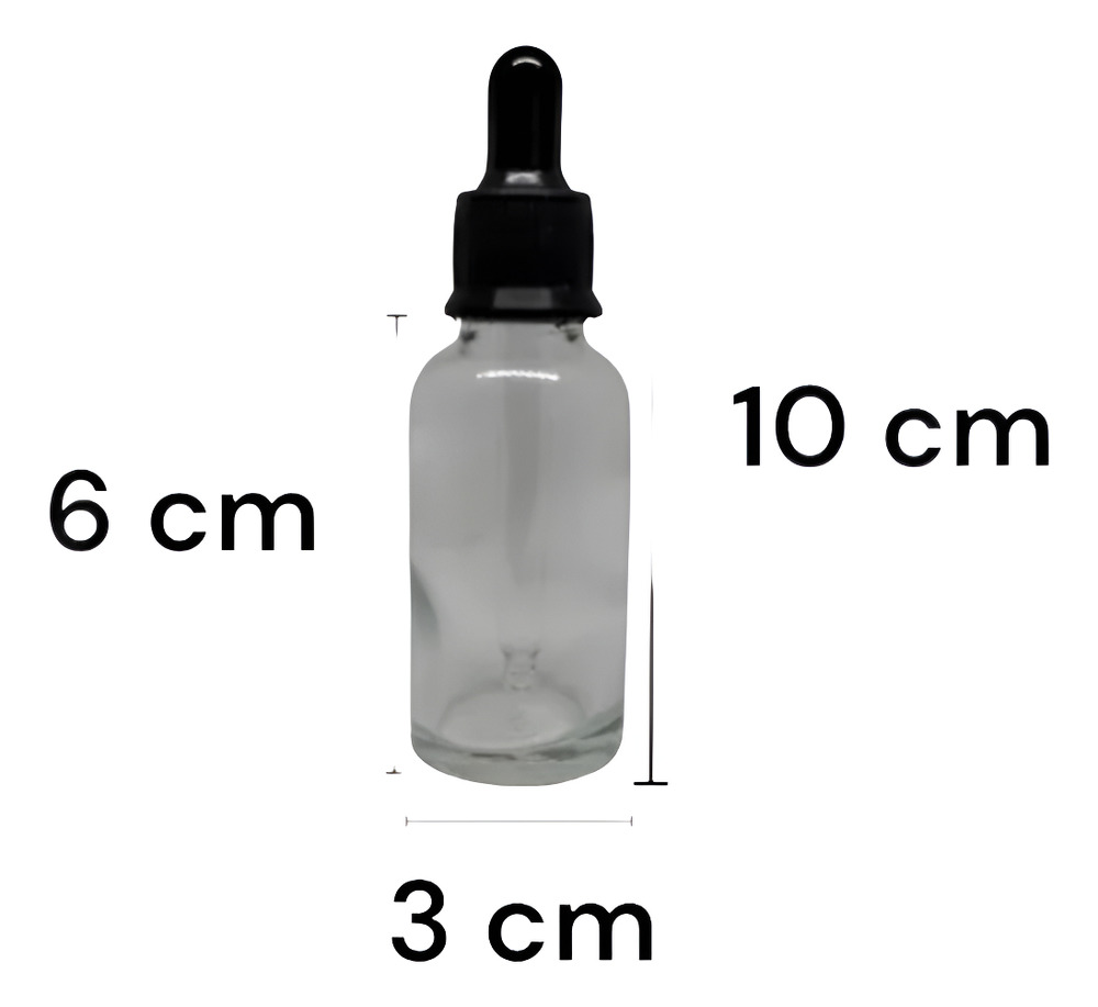 10 Frascos Gotero Vidrio Transparente Pipeta 30ml - Imagen 4