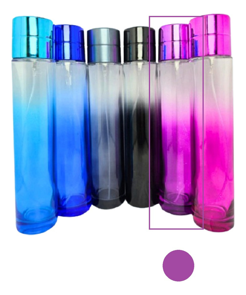 6 Envases Perfume Cilindro Lujo Color X 100 Ml - Imagen 5