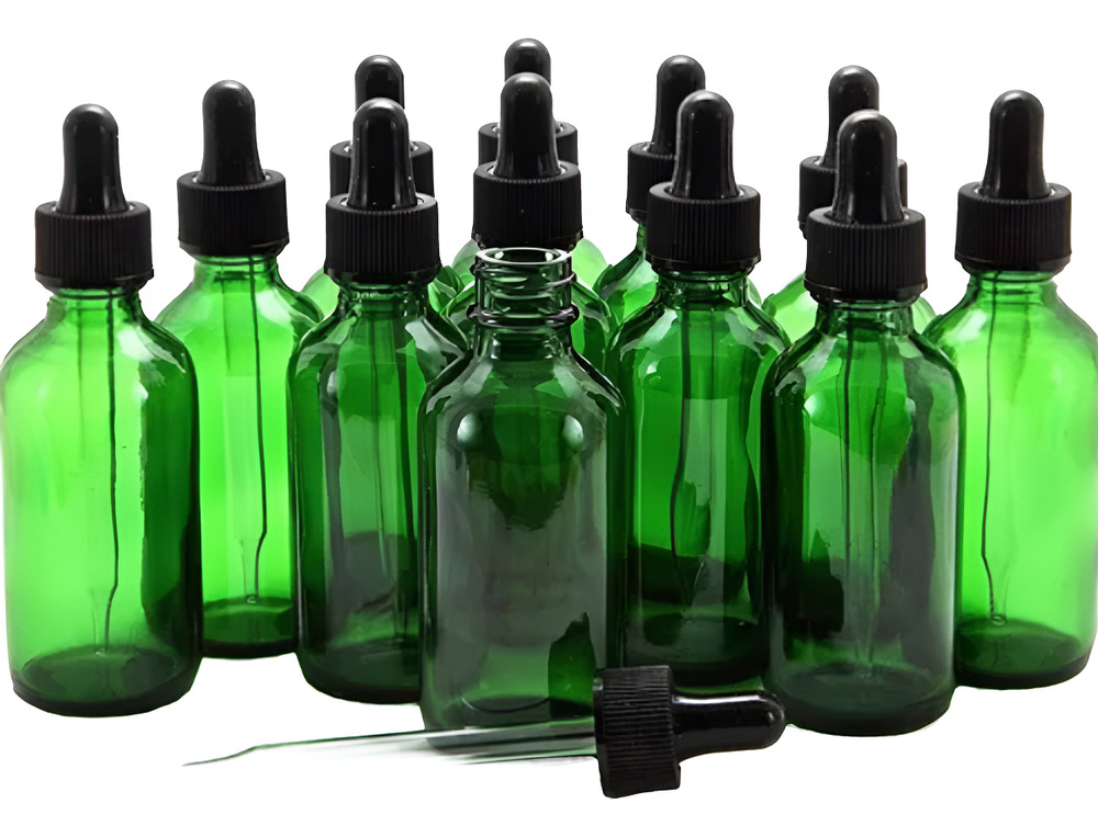 12 Frascos Gotero Vidrio Verde Pipeta 50ml - Imagen 4