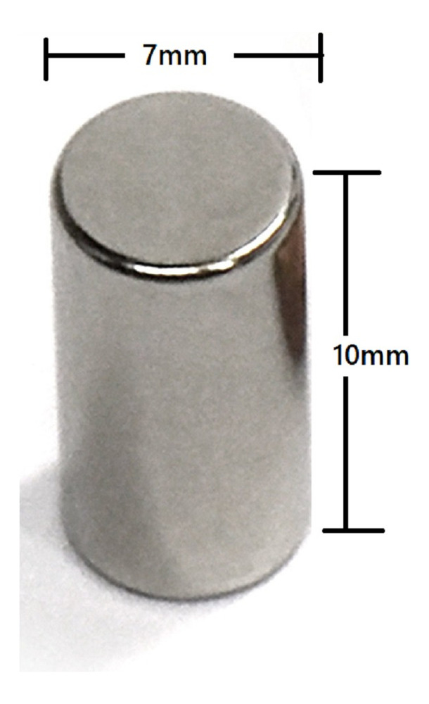 Iman Neodimio Potente 7 X 10 Mm Cilindro X 20 Unidades - Imagen 3