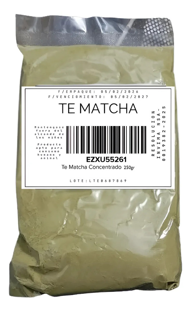 Té Matcha Natural En Polvo Concentrado 250g