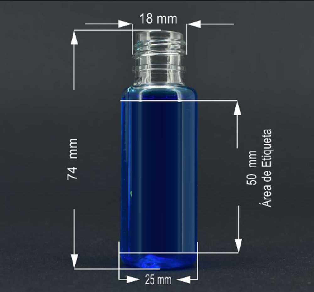 Pack 60 Envases Pet 20ml Tapa Flip Top 18mm - Imagen 5