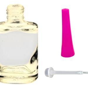 30 Frascos Esmalteros De Vidrio Oblong 12ml + Tapas + Pincel