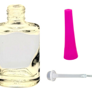 Caja 360 Frasco Esmaltero Vidrio Oblong 12ml + Tapa + Pincel