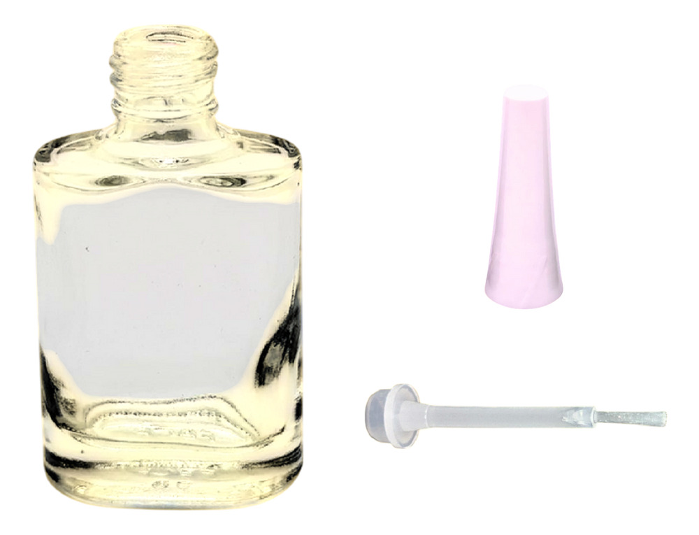 15 Frascos Esmalteros De Vidrio Oblong 12ml + Tapas + Pincel - Imagen 6