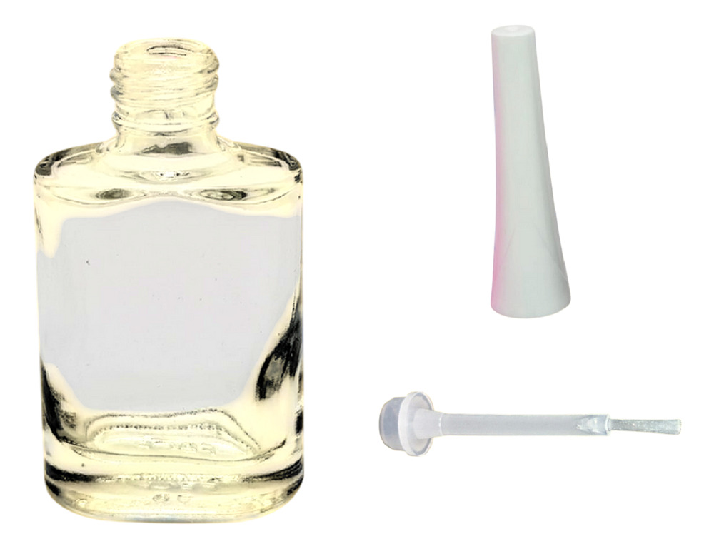15 Frascos Esmalteros De Vidrio Oblong 12ml + Tapas + Pincel - Imagen 10