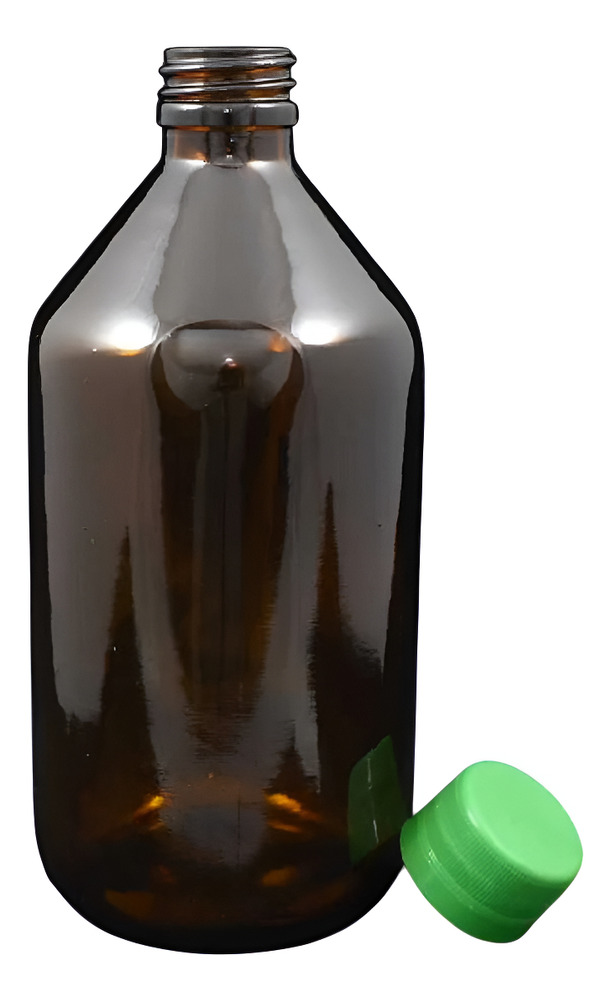 10 Frascos Vidrio Farmaceutico 500ml Ambar +tapa 28mm + Sub