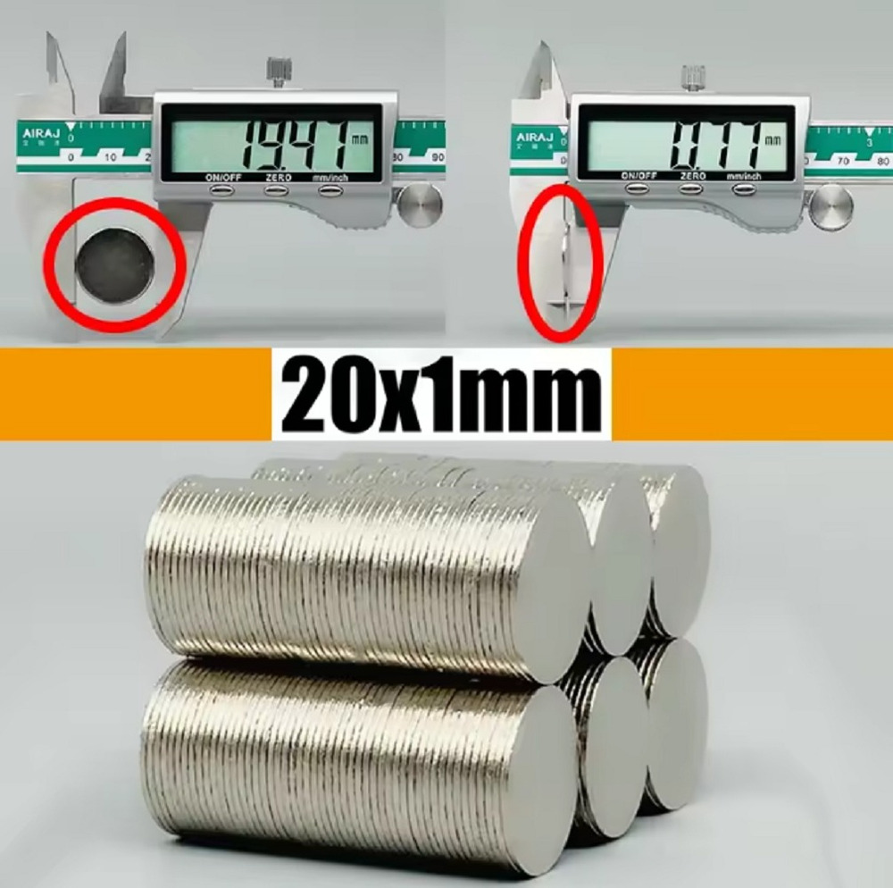 10 Imanes Neodimio Disco 20mm X 1mm N45 - Imagen 4