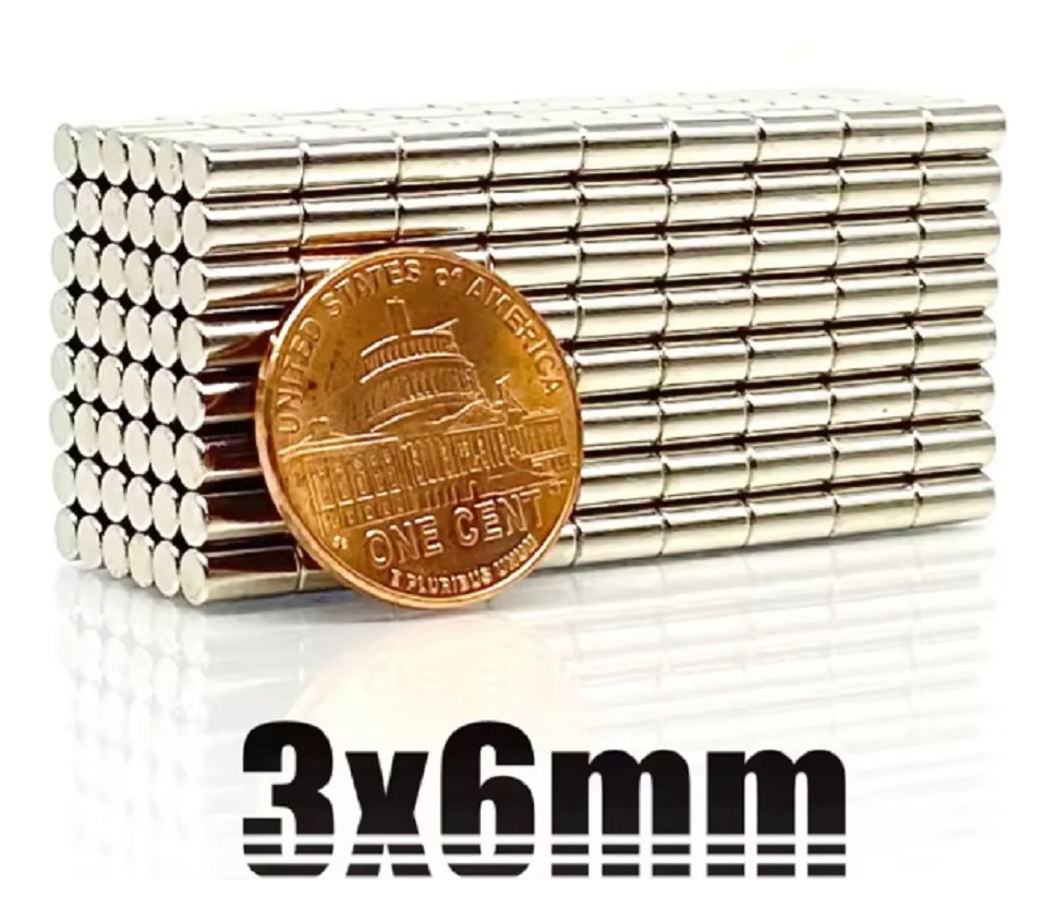 20 Imanes Neodimio Cilindro 3mm X 6mm N45 - Imagen 5