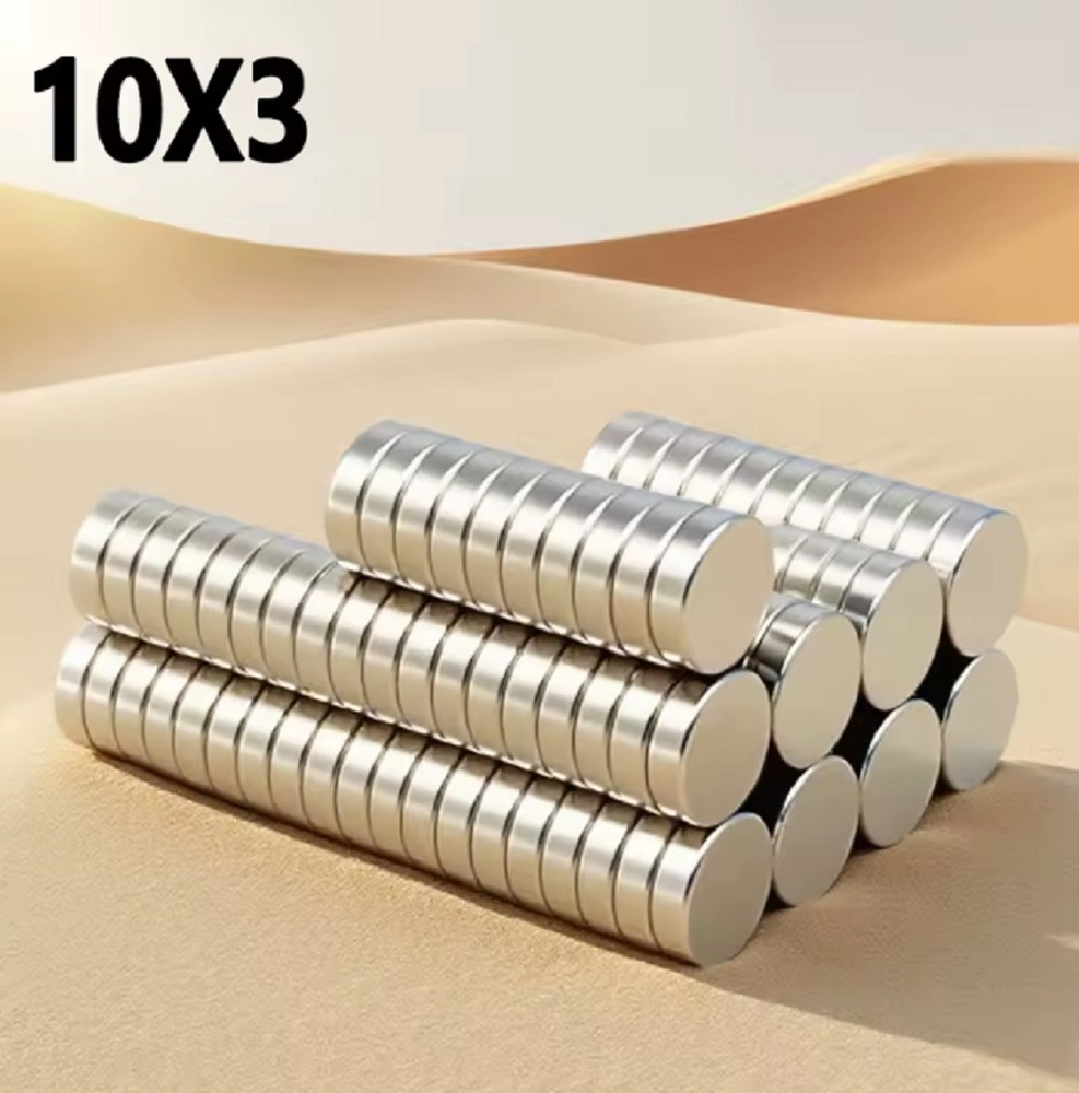 10 Imanes Neodimio Disco 10mm X 3mm N45 - Imagen 3