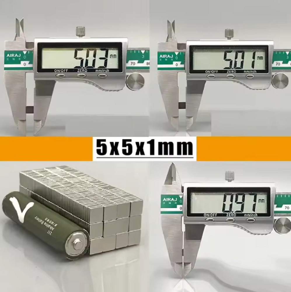 20 Imanes Neodimio Bloque 5mm X 5mm X 1mm N45 - Imagen 3