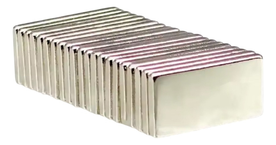 10 Imanes Neodimio Bloque 20mm X 10mm X 2mm N45