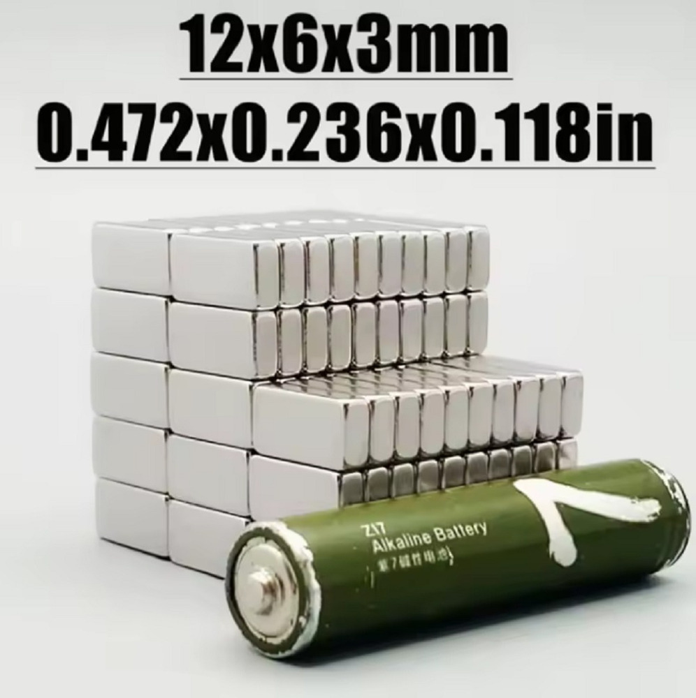 10 Imanes Neodimio Bloque 12mm X 6mm X 3mm N45 - Imagen 3