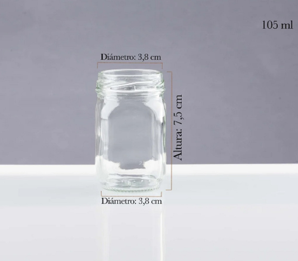 8 Frascos De Vidrio 105ml Conservas Velas + Tapa - Imagen 3