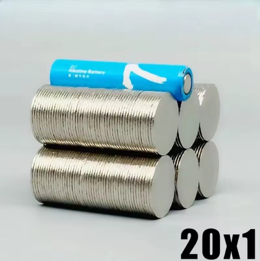 10 Imanes Neodimio Disco 20mm X 1mm N45 - Imagen 3